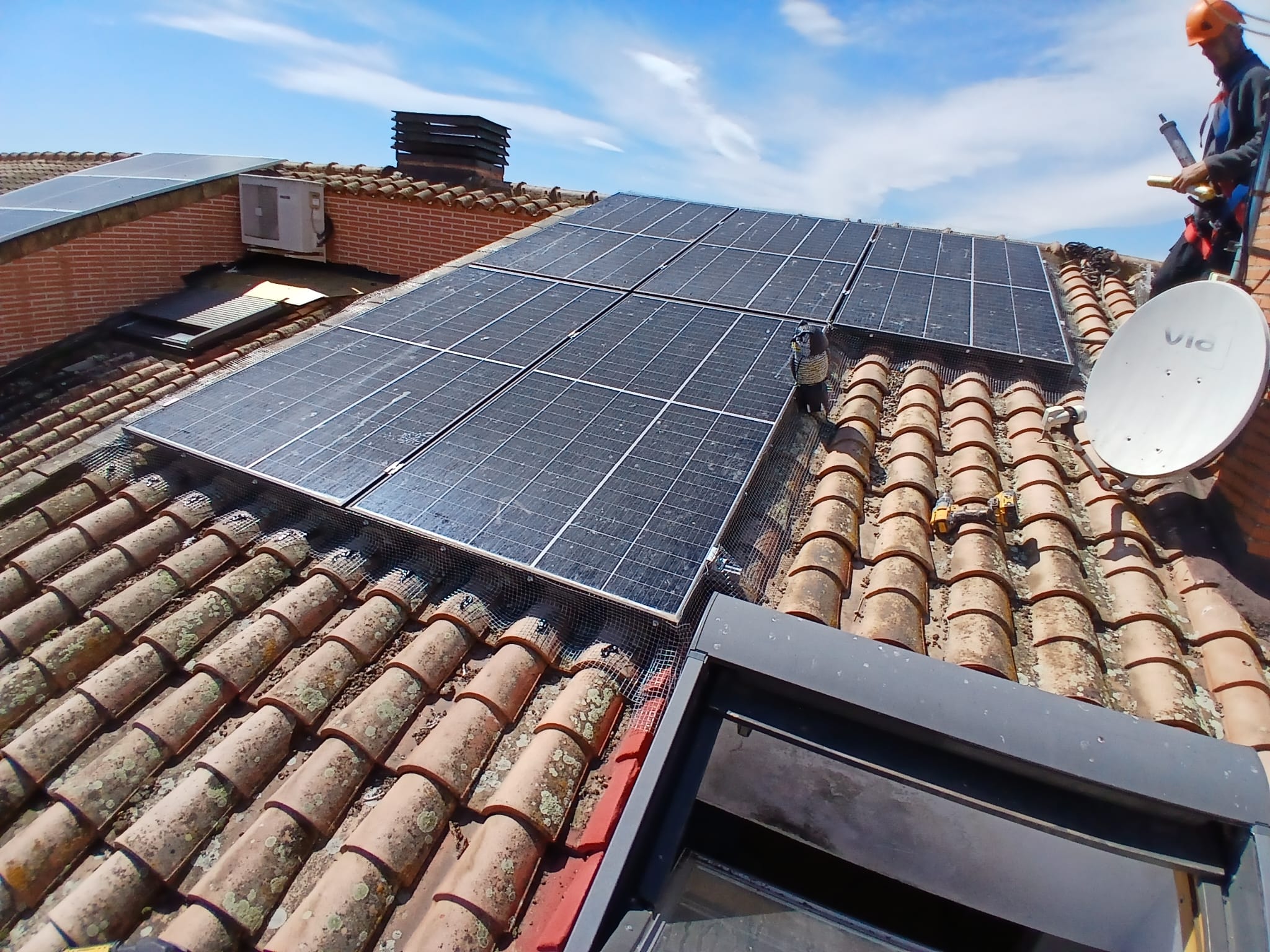 Mallas antipalomas instaladas