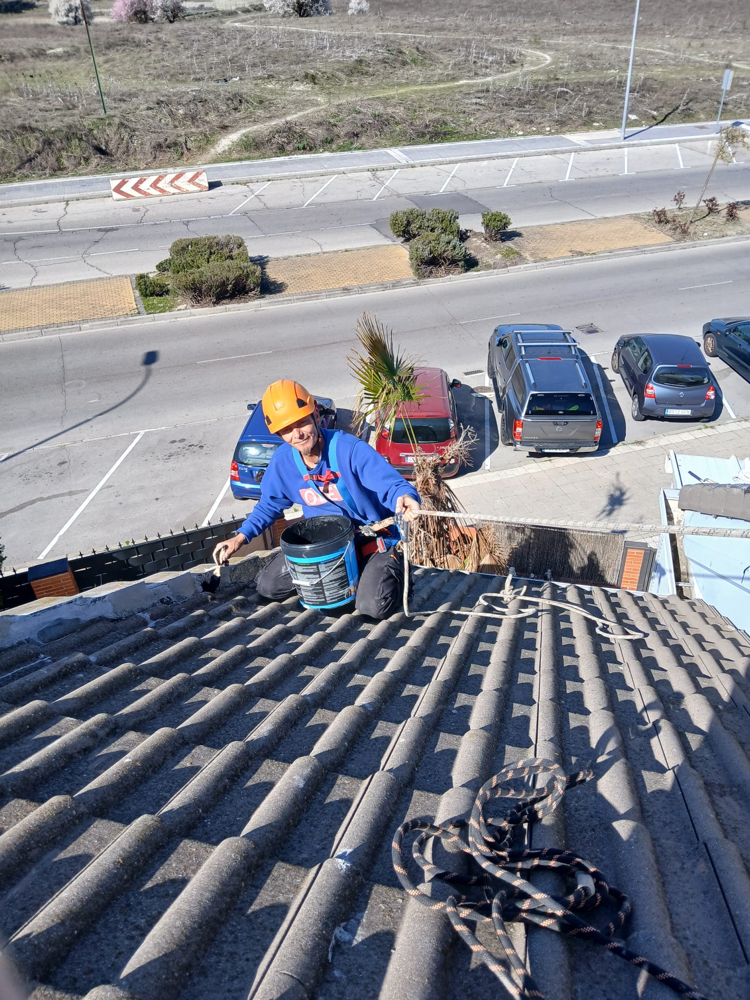 Reparación de cubierta de fibrocemento
