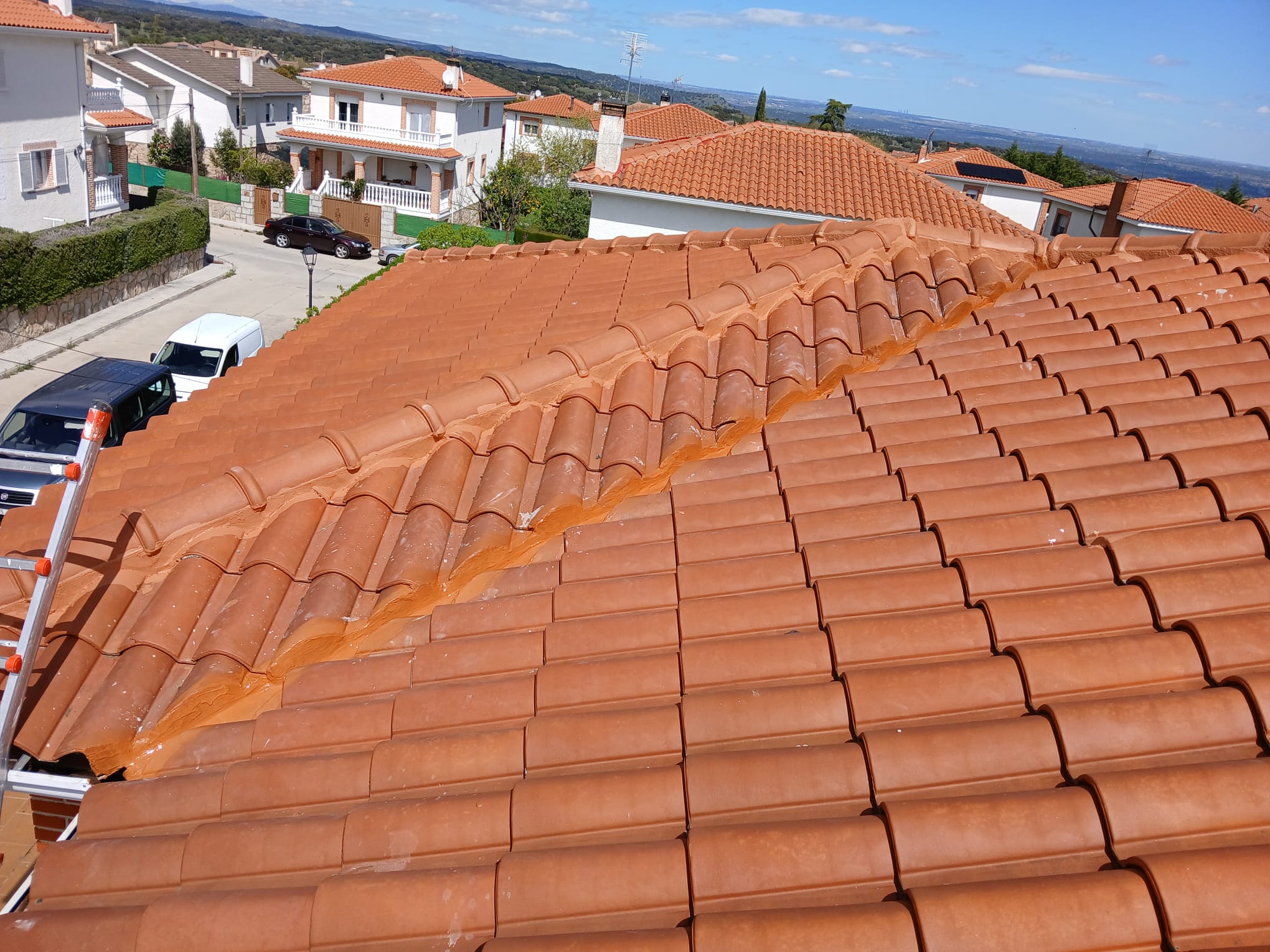 Tejado de teja nueva terminado